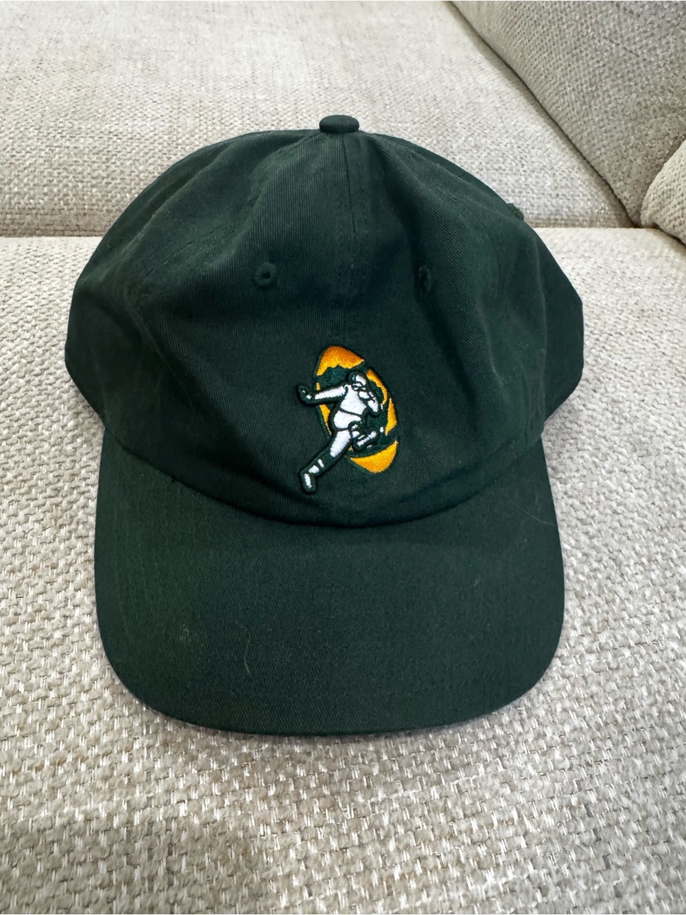 NFL Dark Green Cap with Yellow & White Embroidered Green Bay Packers